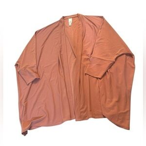 Wynne Layers Open Front Draping Cardigan - Womens Size Medium - Coral Color